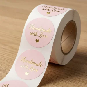 Personalized Durable Clear Logo Stickers Roll Custom White Ink Print Waterproof Promotion Branding Labels for Cosmetic Jar