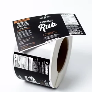 Personalized Holographic Silvery Thermal Waterproof Adhesive Stickers Craft Etiquette Autocolante Roll Labels for Food