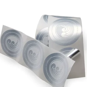 Personalized Laser Silver Paper Custom Silver Hot Stamping Gold Foil Sticker
