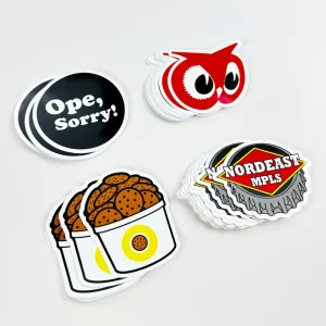 Personalized Logo Printed Waterproof PVC Die Cut Stickers Digital Printing Matte Lamination for Business Promotion