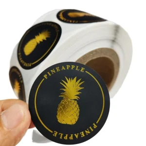 Personalized Private Custom Stickers Gold Foil Vinyl Adhesive Waterproof Custom Shapes UV Printing Sticker Label Printing Logo
