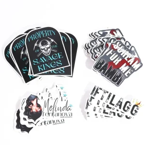 Personalized Private Design Logo Self Adhesive Waterproof Label Cartoon Vinyl Sticker Custom Printing Die Cut Stickers