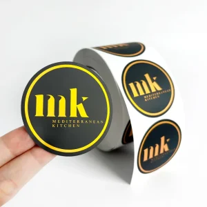 Personalized Product Custom Round Stickers Paper Vinyl Adhesive Waterproof Sticker Label Printing Logo Sticker Roll