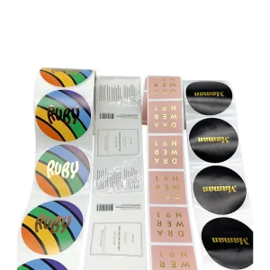 Personalized Product Custom Round Stickers Paper Vinyl Adhesive Waterproof Sticker Label Printing Logo Sticker Roll