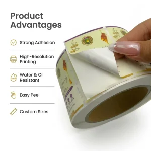 Personalized Product Custom Round Stickers Paper Vinyl Adhesive Waterproof Sticker Label Printing logo Sticker Roll