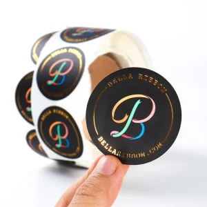 Personalized Product Private Custom Round Stickers Paper Vinyl Adhesive Waterproof Sticker Label Printing logo Sticker Roll
