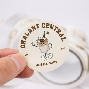Personalized Products Private Custom Round Sticker Roll Paper Vinyl Adhesive Waterproof Business Labels Printing Logo Sticker