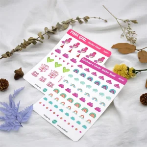 Personalized Vinyl Paper Sticker Sheet Eco Friendly Adhesive Strong Stickiness for Laptop Water Bottle Phone Decoration