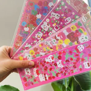 Pet Sticker Sheets Waterproof Self Adhesive Kawaii Decorative Cute Korean Stickers Laser Cut Stickers for Girl Room