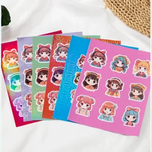 Planner Journal Sticker Waterproof PVC Sticker Sheet Adhesive Paper Kiss Cut Labels Sticker Sheet