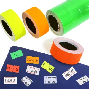 Pre Printed Glossy Waterproof Adhesive Price Labels Sequential Numbering Promotion & Grocery Use Inventory Management