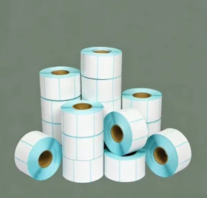 Premium Direct Thermal Waterproof Paper Adhesive Sticker Shipping Label Set Fanfold Self Adhesive Customizable Color Business