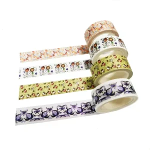 Printable Holographic Durable Oil Proof BOPP Vinyl Sticker Roll White Transparent Barcode Logo Labels Roll Dispenser