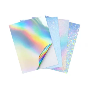 Printable Holographic Waterproof Vinyl Sticker Paper – Self-Adhesive Iridescent Sheets for Inkjet Printers