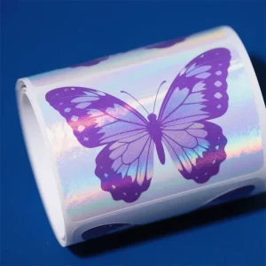 Printed 3D Holographic Waterproof Rainbow Shaped Stickers Gift Thank You Sticker Children Educational Cartoon Stickers