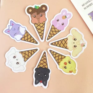 Printing Cartoon Individual Stickers Waterproof Label Die Cut Sticker Sheet Adhesive Glitter Sticker