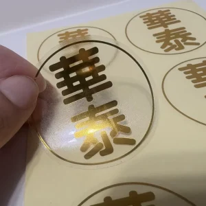 Printing Factory Custom Logo Clear Transparent PVC Stickers