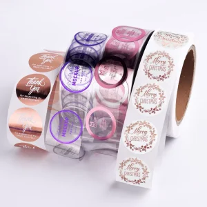 Printing Logo Label Stickers Self Adhesive Vinyl Round Waterproof Paper Custom Packaging Labels Roll Sticker Label