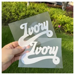 Printing Logo Transparent Decal UV Resist Outdoor Transparent Background Sticker Thick Clear PET PVC Vinyl Custom Car Stickers