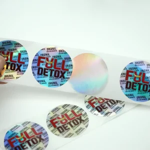 Printing Permanent Label Stickers Holographic Round Small Sticker Label Maker Customized logo Stickers