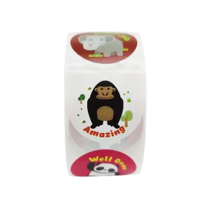 Printing Sticker Labels Custom Adhesive Roll Thank You Sticker Brand Logo Label Rolls for Decoration