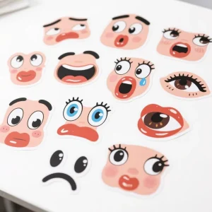 Printing Transparent Vinyl PVC Self Adhesive Waterproof Die Cut Stickers Logo Custom Stickers