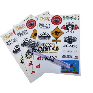 Printing Vinyl Individual Stickers Waterproof Label Kiss Cut Sticker Sheet Adhesive Custom Sticker Sheets