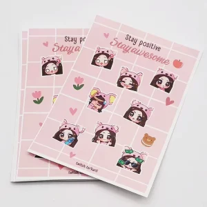 Private Design Custom Die Cut Adhesive Paper Stickers With Shiny Gold Foil Printed Brand Logo