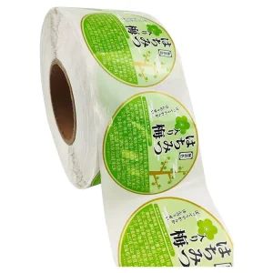 Private Design Food Grade Round Product Labels Maker Self Adhesive Vinyl Waterproof Sticker Roll Custom Printing Logo Labels