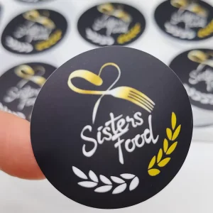Private Design Product Labels Maker Self Adhesive Vinyl Round Waterproof Sticker