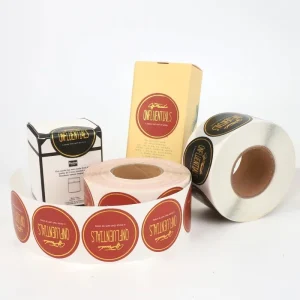 Private Design Product Labels Maker Self Adhesive Vinyl Round Waterproof Sticker Roll Paper Custom Printing Logo Label Stickers