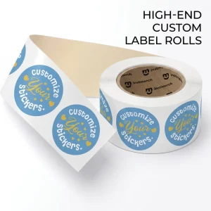 Private Design Product Labels Self Adhesive Vinyl Round Waterproof Sticker Roll Paper Customized Your logo Label Stickers