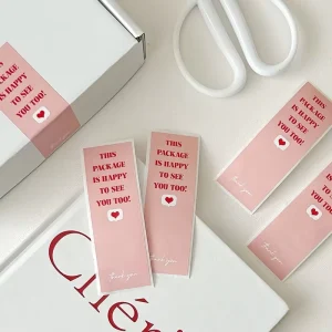 Private Design Thank You Labels Self Adhesive Vinyl Round Waterproof Sticker Roll Custom Printing Logo Stickers