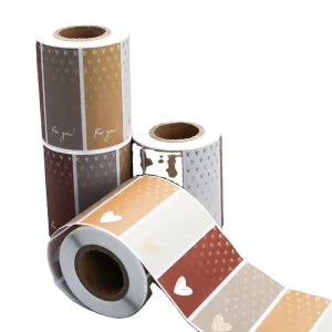 Product Sticker Printing Custom Adhesive Brand Logo Round Label Rolls