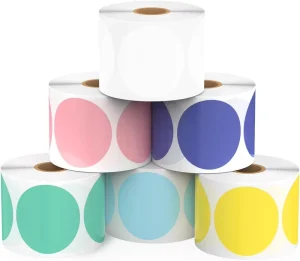 Product Sticker Printing Custom Adhesive Brand Logo Round Label Rolls