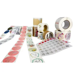 Product Sticker Printing Custom Adhesive Brand Logo Round Label Rolls