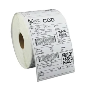 Professional Customised 3 X 4 Inch 110 X 150 mm Sheet Roll Blank Waterproof Die Cut Direct Adhesive Paper Sticker for Shipping