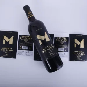 Professional Design Black Whisky Label Custom Metal Label Printed Die Cut Logo Adhesive Vinyl Sticker