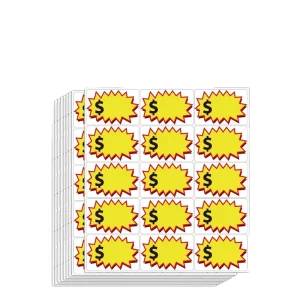 Promotion Sticker Self Adhesive Blank Price Tags Sticker Writable Removable Waterproof Labels Retail Sale Price Label