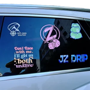 Promotional Custom Car Stickers Decals Waterproof PVC Vinyl for Vehicle Advertising Durable Outdoor Car Promotion Signs