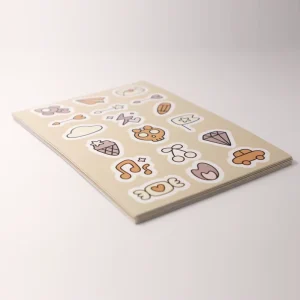 Promotional Custom Print Kiss Cut Cute Stickers Sheet Glossy Laminated Vinyl Sticker Sheets
