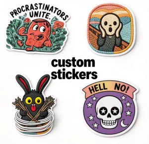Promotional Custom Stickers logo for Disposable Plastic Cups Waterproof Die Cut Stickers for Phones Custom Vinyl Adhesive
