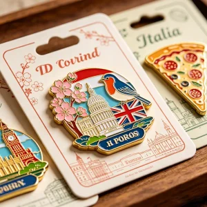 Promotional Fridge Magnet Maker Custom Logo Souvenir Sticker Metal City Gifts Magnetic Refrigerator Magnet for Touris Souvenin