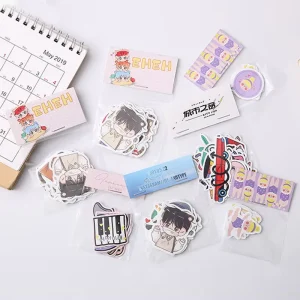 Promotional Stickers Kids Waterproof Anime Die Cut Transparent Sticker Holographic Laptops Motorcycle Custom Sticker