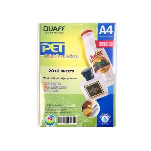 QUAFF 22 Sheets Printable Clear Sticker Paper for Inkjet Printer Premium Vinyl Transparent Sticker Paper Waterproof