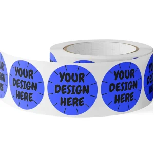 Ready to Ship Custom Any Text Adhesive Printing Round Label Stickers Circle Waterproof Vinyl Sticker Roll Private Logo Stickers