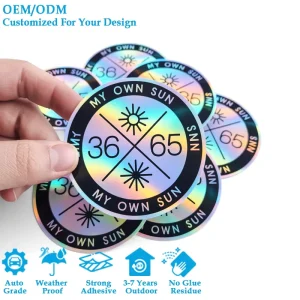 Reflective PVC Stickers Custom Window 3D Decal Vinyl Stickers for Cars