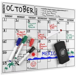 Refrigerator Sheet Monthly Calendar Magnetic Sticker Dry Erase Monthly Planner Board Customize Printing