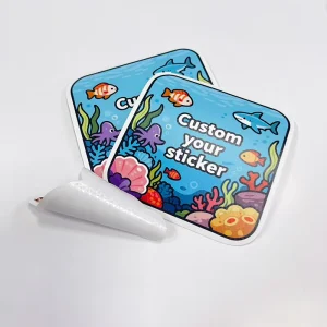 Reusable Bubble Free Window Dot Shape Adhesive Die Cut Vinyl Sticker Transparent Removable Wall Car Gecko Sticker Custom
