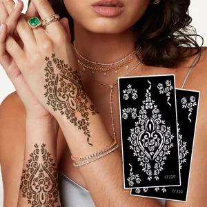 Reusable Temporary Henna Tattoo Stencils Henna Stencil Sticker for Temporary Print